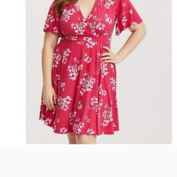 Torrid Faux Wrap Dress 4x NWT - Picture 1 of 4